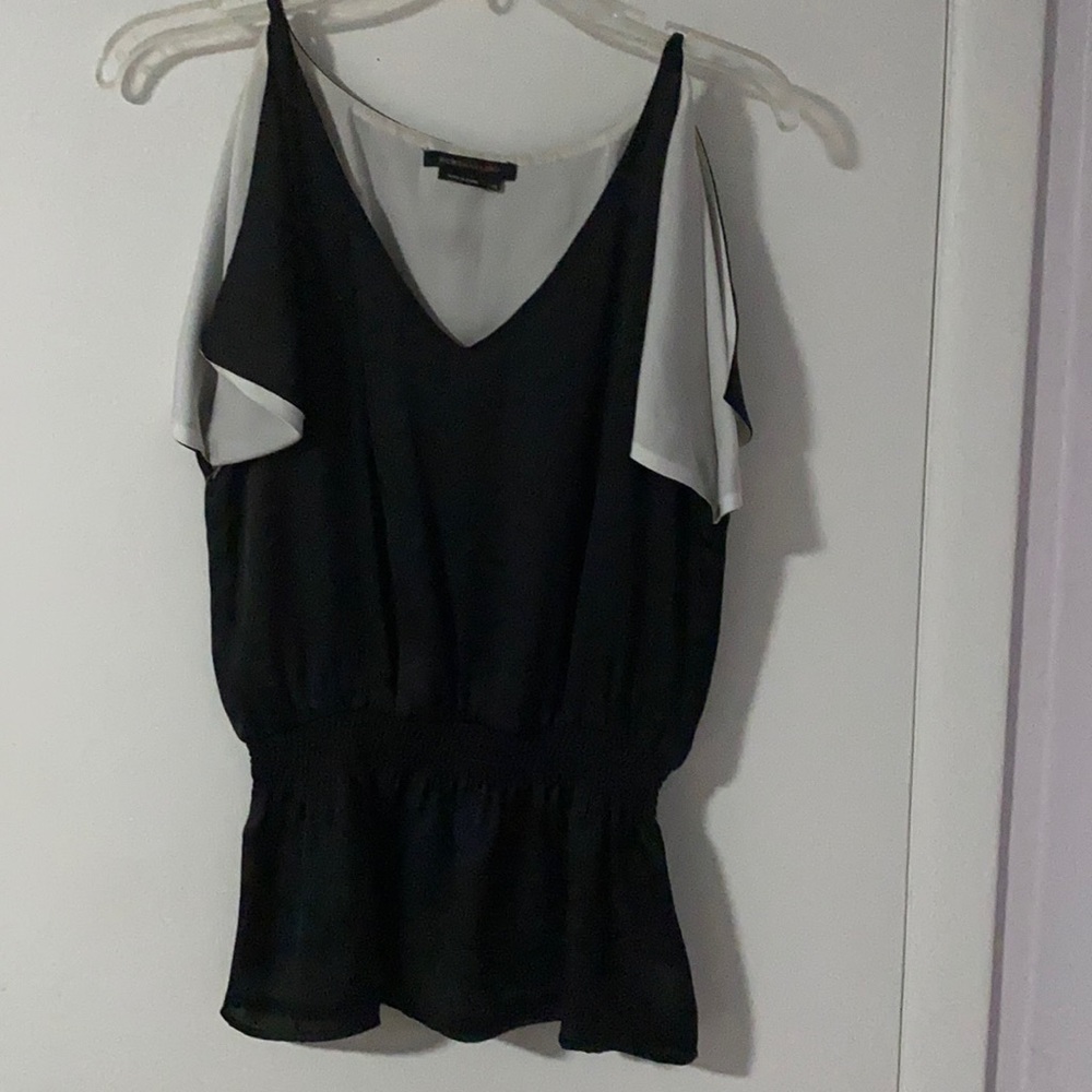 BCBG black and white top